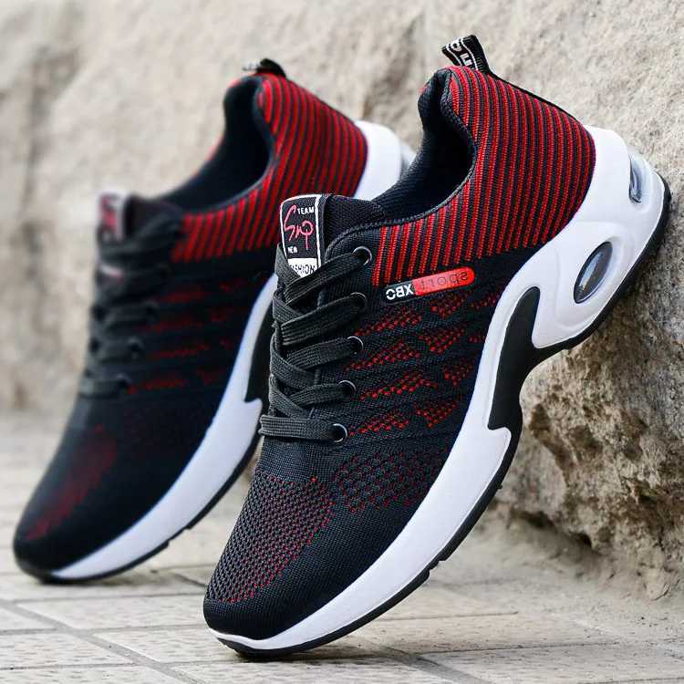 Mens shoes 2025 new trend mens shoes breathable lace running shoes Korean version lightweight casual sports shoes Z250403