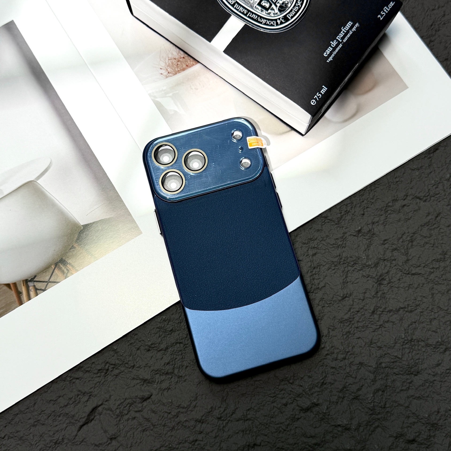 New Napa Leather Lychee Pattern Crystal Lens Film Phone Case for iPhone 17 17Pro 17Air 17Pro Max Mobile Phone Cases