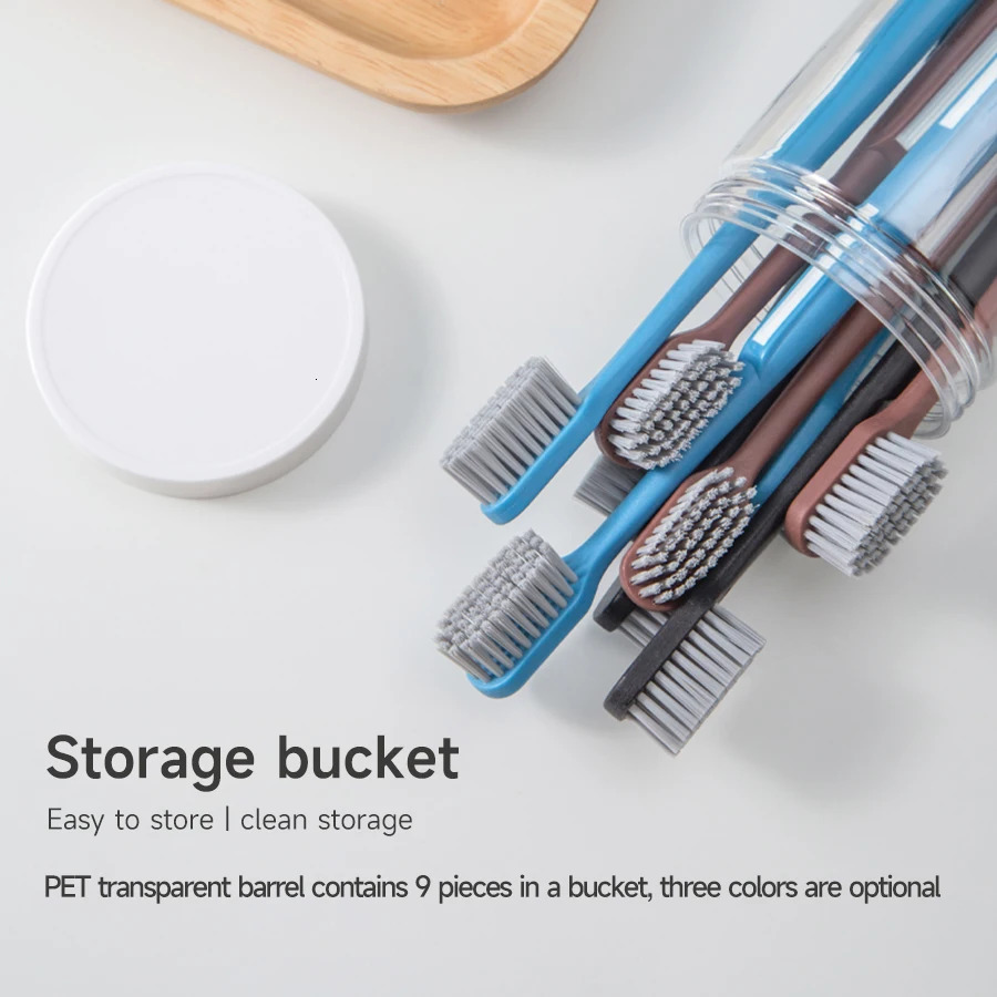 Hard bristle manual toothbrush with round bristles suitable for deep cleaning in adult homes color random 250325