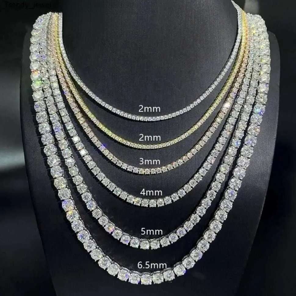 Designer necklaces for women fashion designer Pendant Necklaces Hip Hop Sier VVS Moissanite Dia Necklace Jewelry tennis chain