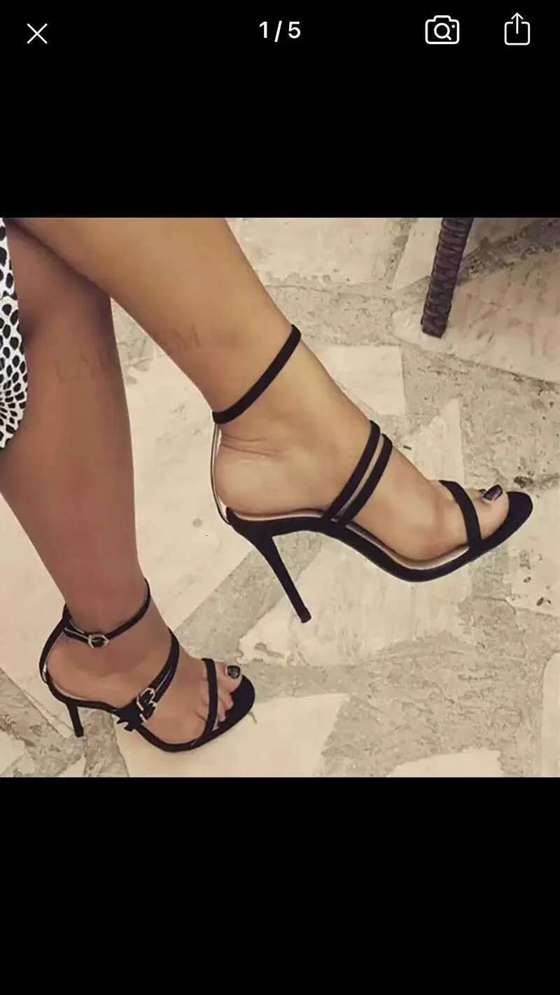 Peep Toe Buckle Strap Stiletto Sandals Womens Sexy Fashion Thin High Heel Club Party Shoes