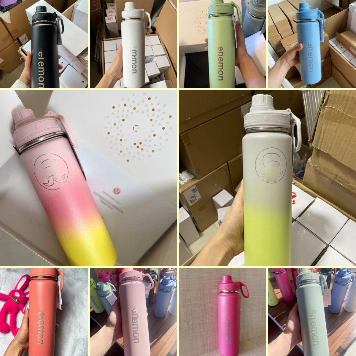 530ml/710ml Stainless Steel Thermos Bottle Thermal Mug Vacuum Flask Water Bottle with Straw for Outdoor Camping Sports Insulation Cup