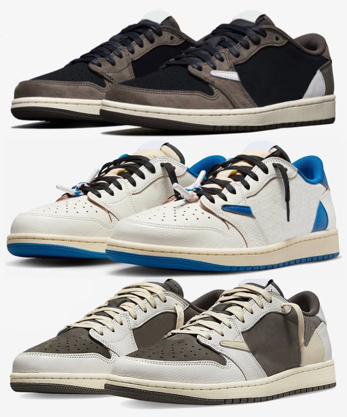 Basketball Ts x Fragment Low Sp Sail Military Blue Shoes Reverse Mocha Black Phantom Cactus Jack Medium Olive Men Women Outdoor Sneakers