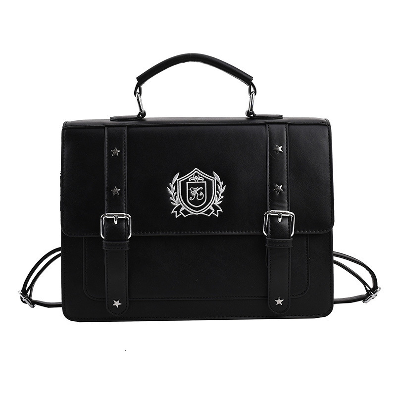 2025S New Model Designer Bag New Handheld Academy Style Uniform PU Backpack Large Capacity Single Shoulder Crossbody Bag Totebag