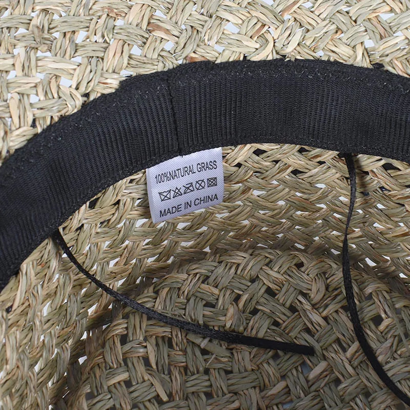 High Quality 100% Natural Grass Beach Sun Hat Women 2025 Hand Made French Travel Summer Sun Protection Cap Laides Straw Hats 250326