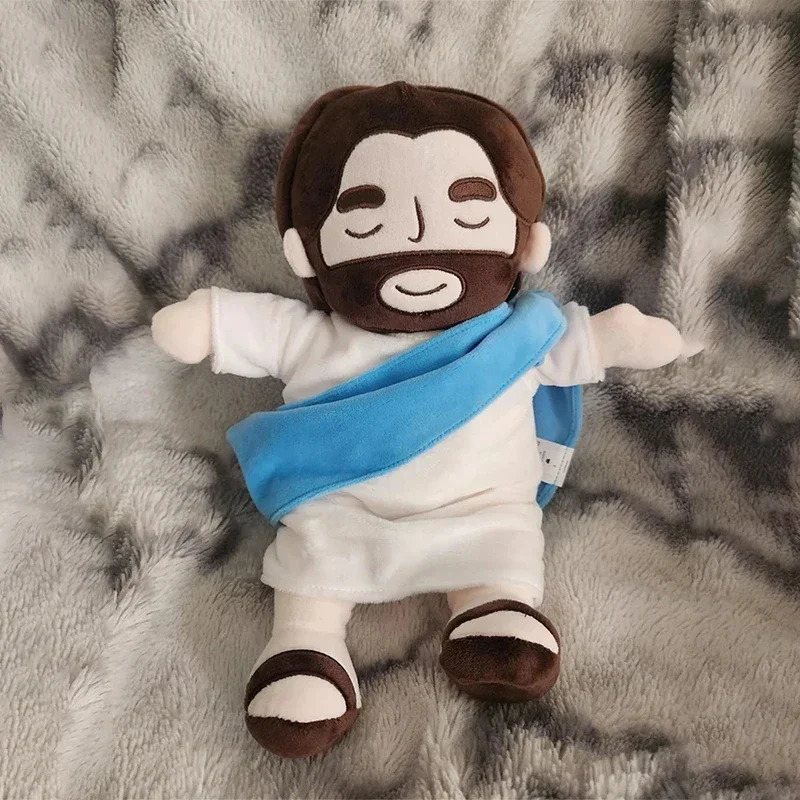 38CM Breath Jesus Soothes Plush Toy for Kids Soft Soothing Jesus Plushies Comforting Jesus Heart Toy Easter Christmas Gifts 251028