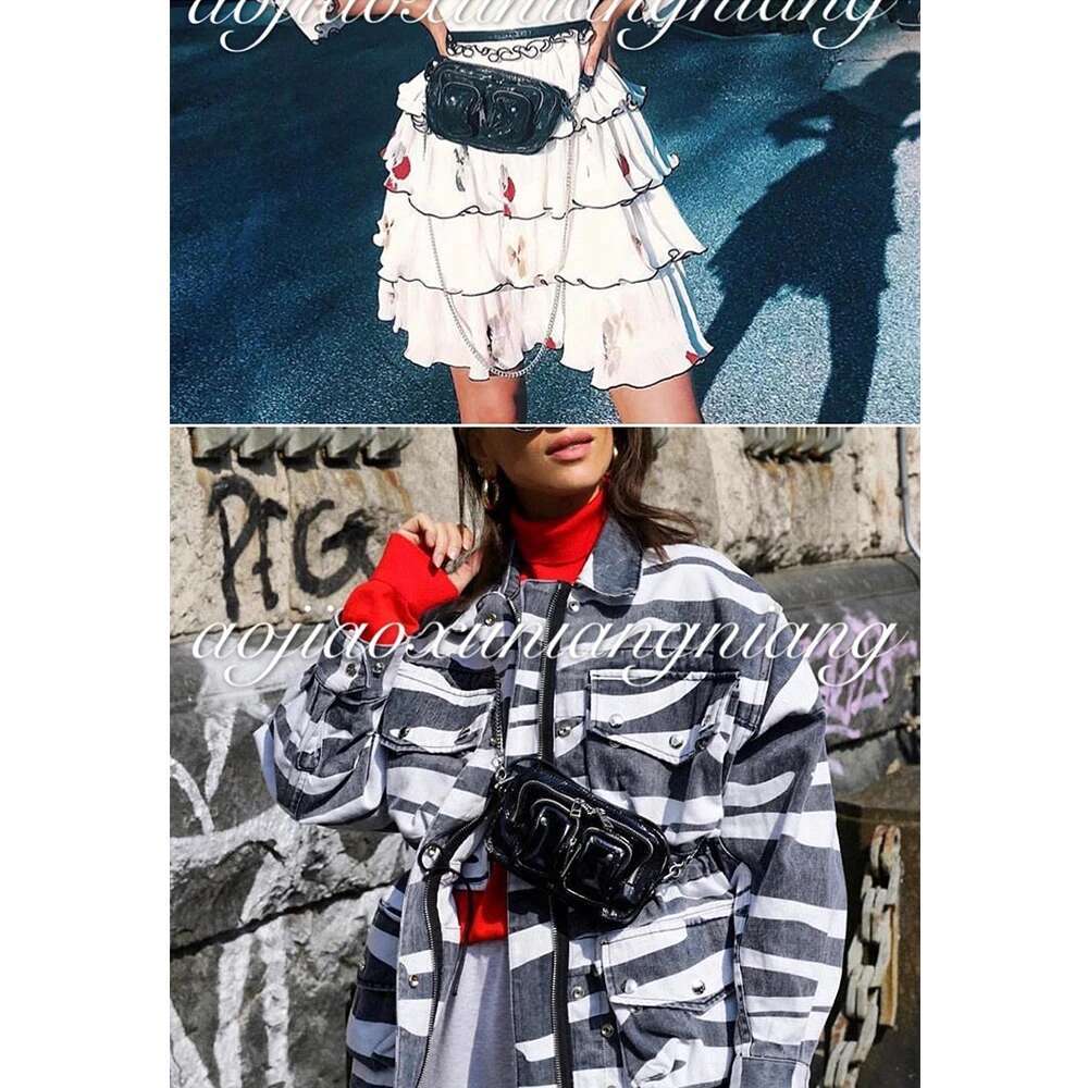 Punk Leopard Handbags Designer Chains Crossbody Bags For Women 2023 Serpentine Shoulder Bag Female Tote Clutch Purses New