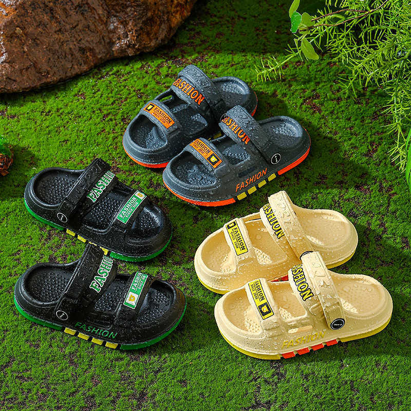 Summer EVA poop feeling childrens sandals for outdoor wear indoor anti slip and wear-resistant soft sole for boys and girls beach shoes for men J25040