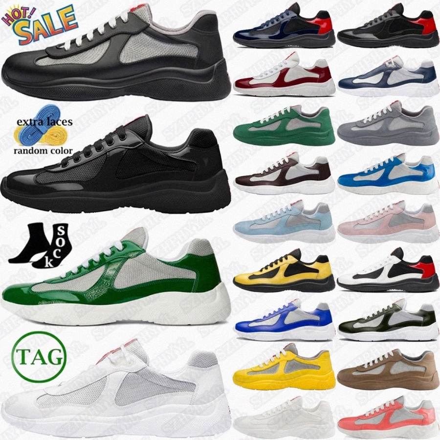Designer cups Americas Cup sneakers shoes sneaker shoe gold Black Blue Mango Loden Green Gray Silver Red White Gold mens womenrsRs#