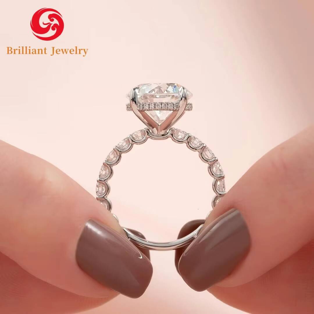 Luxury Engagement Rings Real Diamond 14K Solid Gold 1ct 5ct D VVS VS1 IGI Certified Lab Grown Diamond Ring