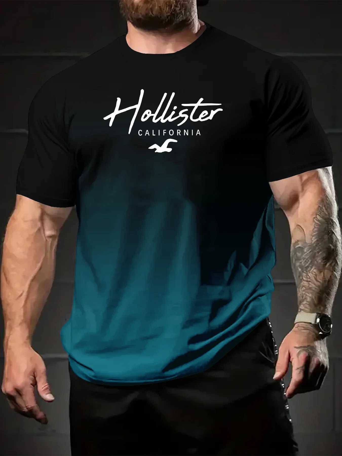 Gradient Color Vibrant Lightning 3D printed plus size mens and womens T-shirts with short sleeves for sports quick drying and breathability W250403