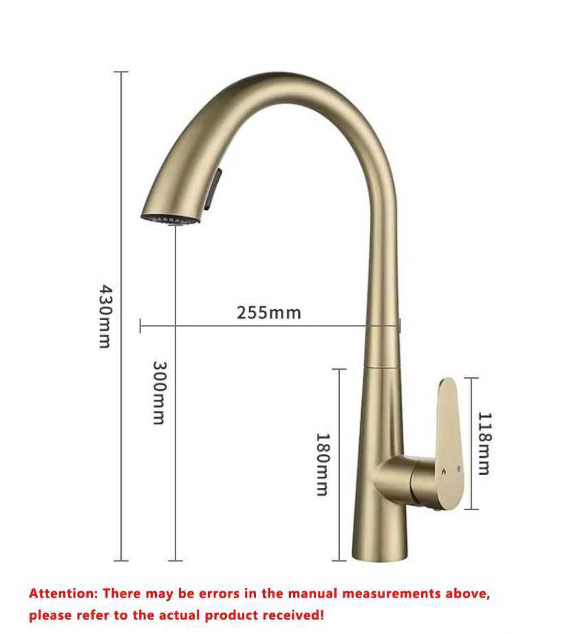 Kitchen Pl-out Faucet 360 Rotation Dual-mode Outlet Hot and Cold Faucet Stainless steel GoldWhiteGun GrayBlack Y251104