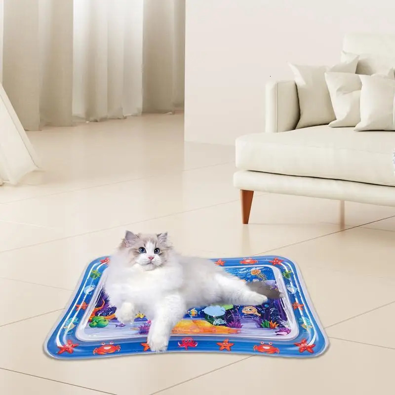 Water Sensory Playmat for Pet cat dog Play Water Sensory Playmat Cool summer Kittens Puppies Cooling Bed Mats 250402