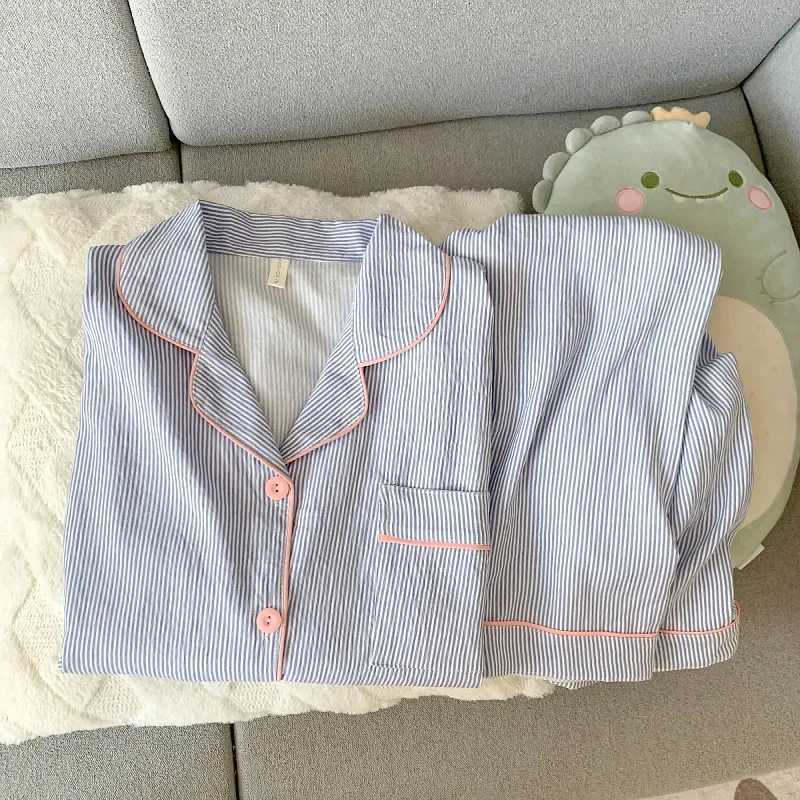 Fashion Loose Long Sleeve Cloud Cotton Sleepwear Womens Style Sweet Home Clothes Student Summer Set Comfortable Breathable Nightgown Y251104