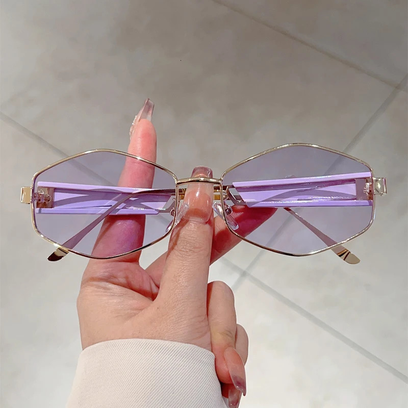 KAMMPT Vintage Polygon Rim Sunglasses for Men 2025 Outdoor Casual Shadow Women Fashion Retro n 250325