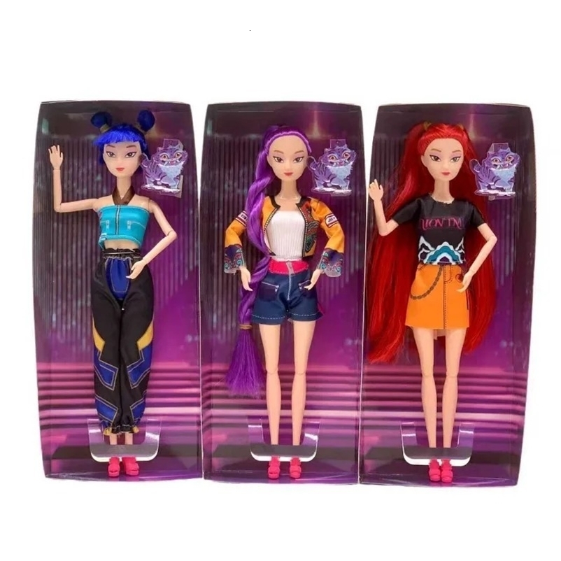 K Pop Demon Hunters Vinyl Doll Rumi Mira Zoey Action Figures Anime Desktop Decor Toy Girls Birthday Gift 251029
