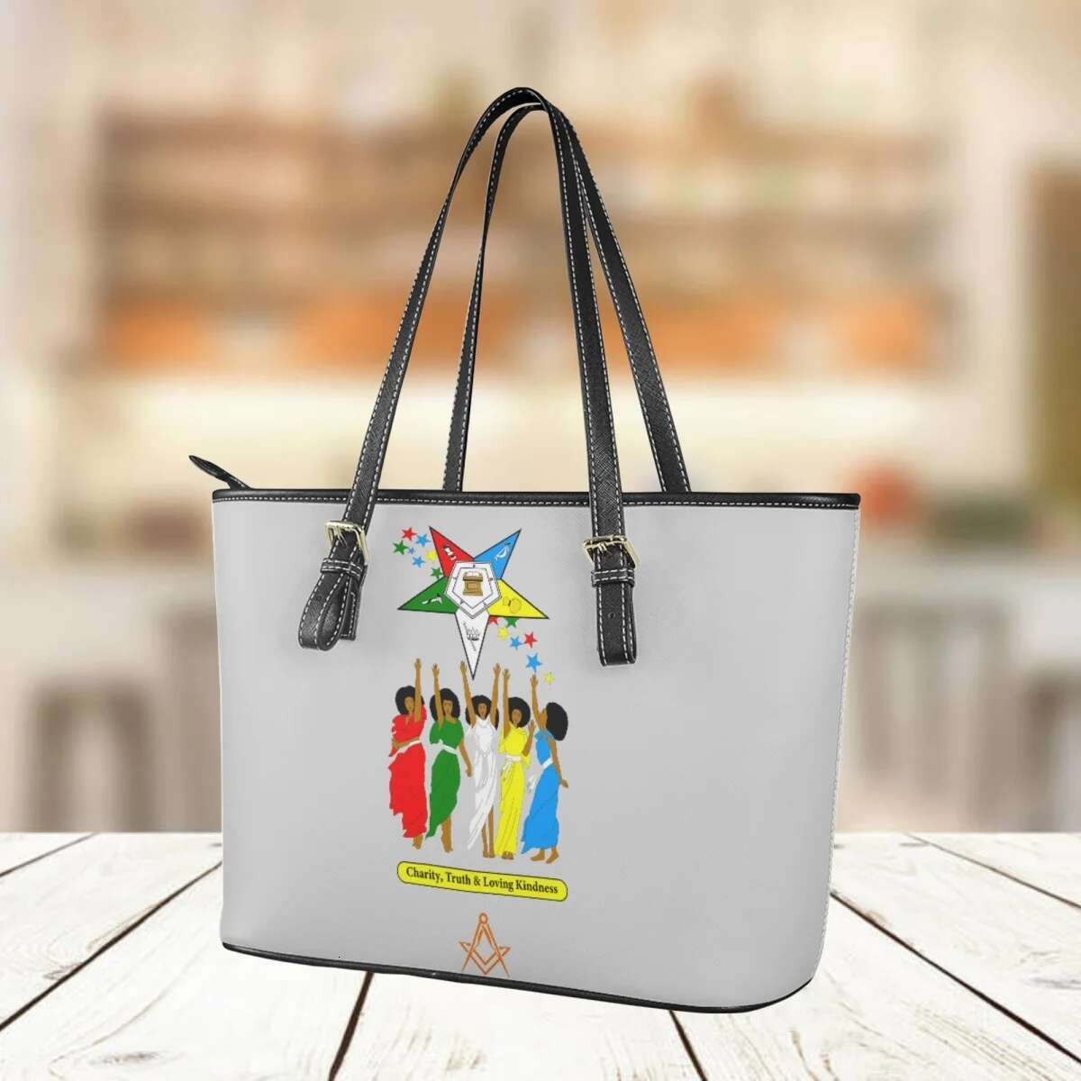 Fashion Commuter Daily Shopping OES Sistars Order Of Eastern Girls Designer Shoulder Bag Zipper Large Capacity Totes Gift