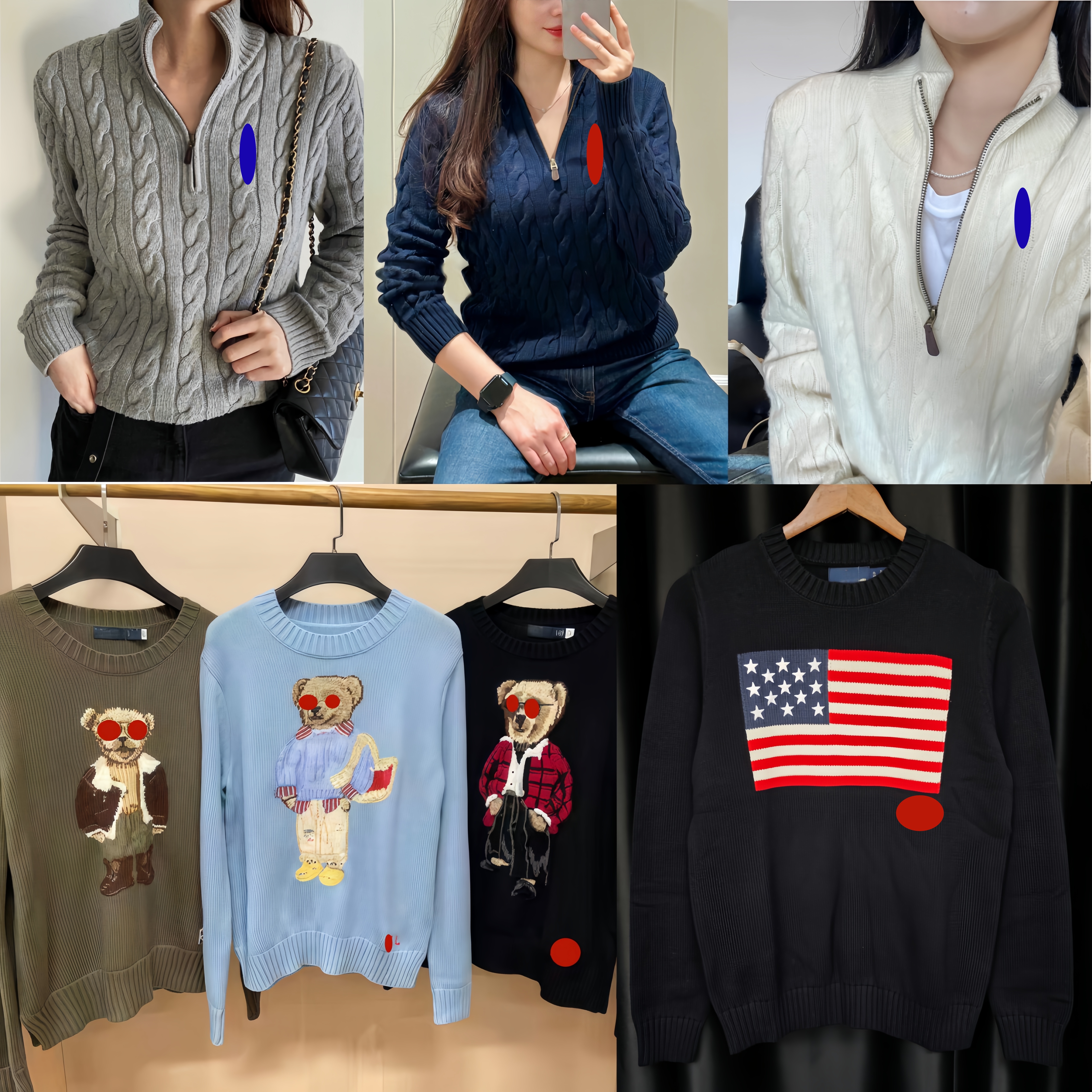 designer sweater women cardigan polo sweater designer cardigan blend cotton fabric sweaters autumn winter wholesale price Cardigan Classic Button-Up Design