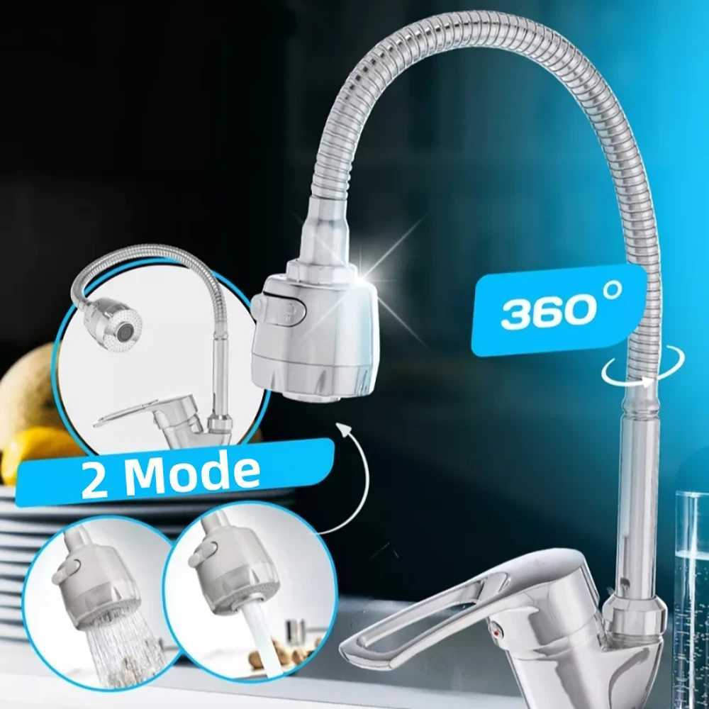2 Modes Kitchen Faucet 304 Stainless Steel Faucet ible 360 Rotation Chre Kitchen Sink Faucet Deck Mount Cold Hot Water Y251104