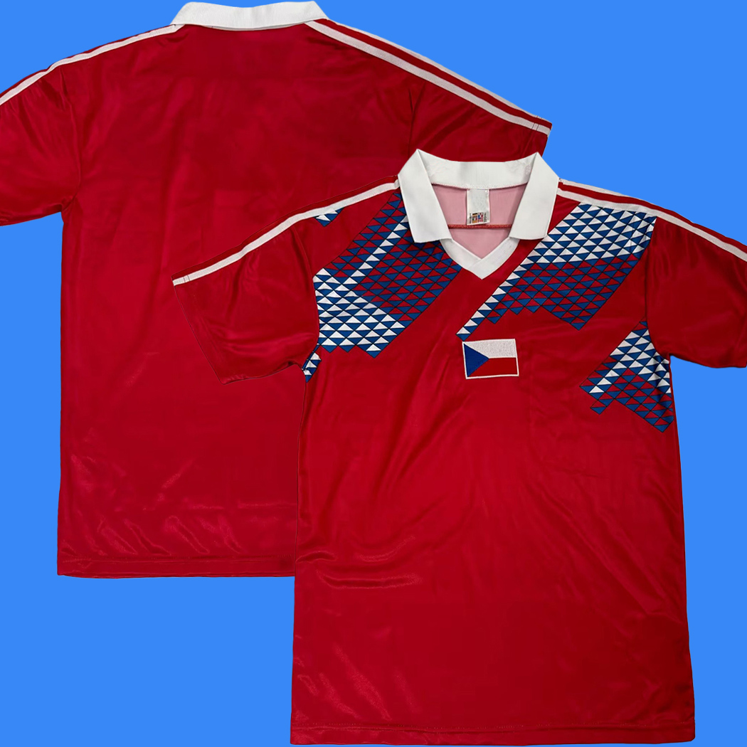 Retro 1990 Czechoslovakia Soccer Jerseys 1990 Czechoslovakia Vintage Football Shirt
