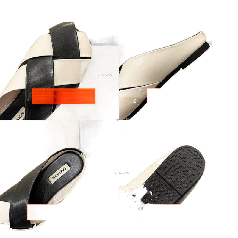 New Designer Sandals With Free Shipping Baotou Half 2025 Summer Fashion Outerwear Woven Hollow Cool Slippers Women's Flat Bottom Roman Sand Cheng