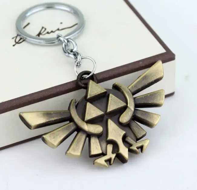 Zeldas Keychain Jewelry Set Hylian Shield Breath of The Wild Sheikah Eye Majoras Mask Sword Triforce Symbol Pendant Key RingW251103