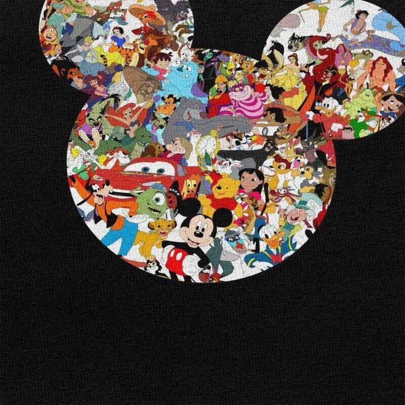 Custom Mouse Animated Cartoon T Shirt for Men 100% Cotton Tshirt Tee Short Sleeve T-shirt Loose Fit Clothing