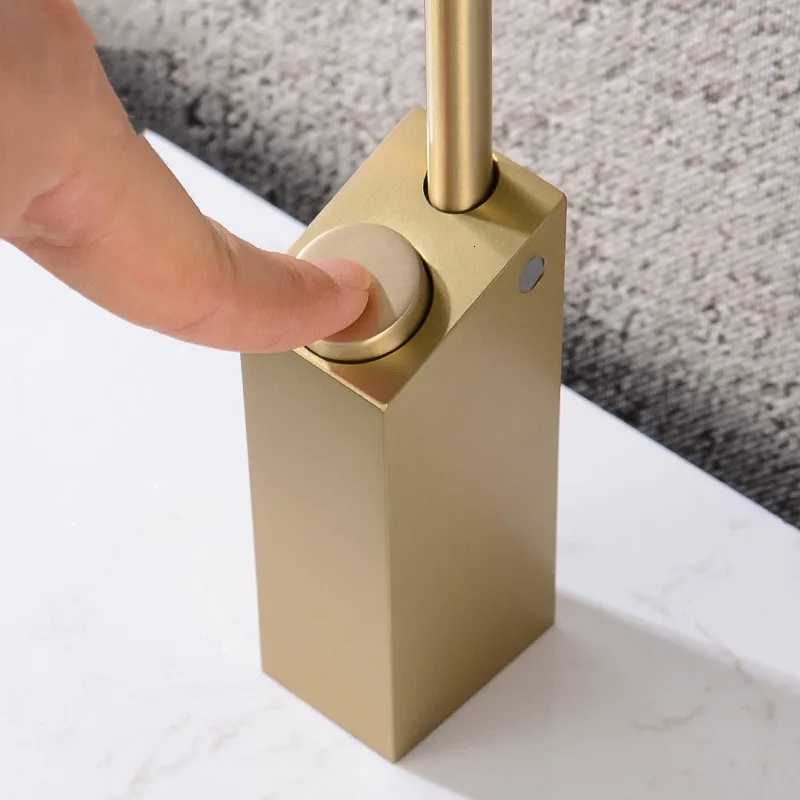 Push Botton Direct Drinking Water Faucet Kitchen Sink Tap Rotation Total Brass Black B Gold Sink Tap Y251104