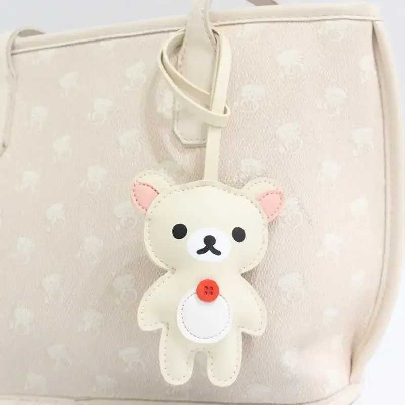 Cute Rilakkuma Korilakkuma Bear PU Keychains Key Chain Keyholder Keyring Bag Pendant Toys Gifts For GirlsW251103
