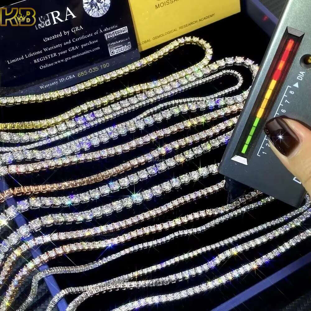 Sterg Sier VVS Moissanite Stones Necklace Perfect Dia Tennis Chain for Any Ocn