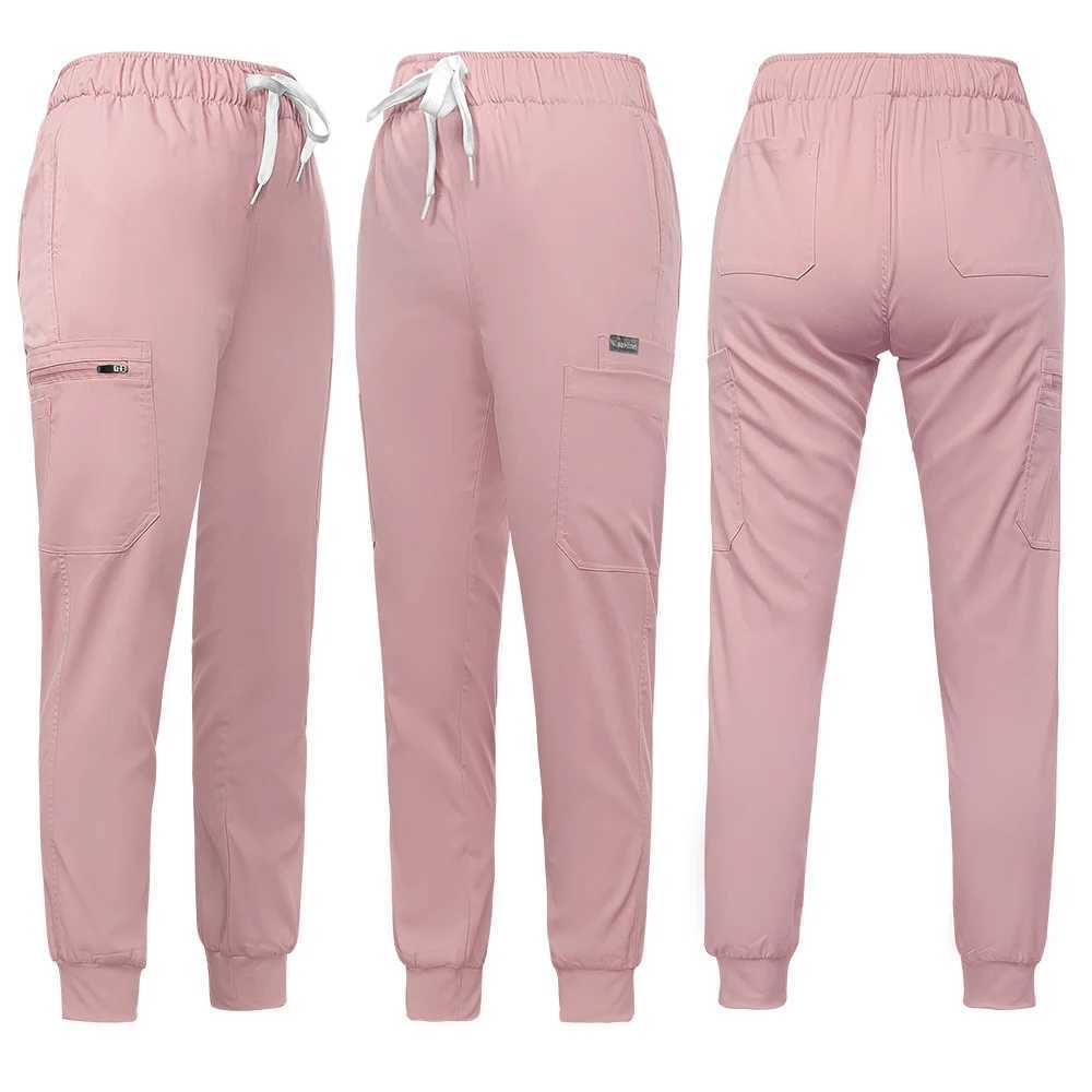 Pet Grooming Scrub Set Spa Uniforms Unisex V-NeCK Work CloTHes Medical Suit Summer Surgical Scrubs Top Jogger Pants W251104