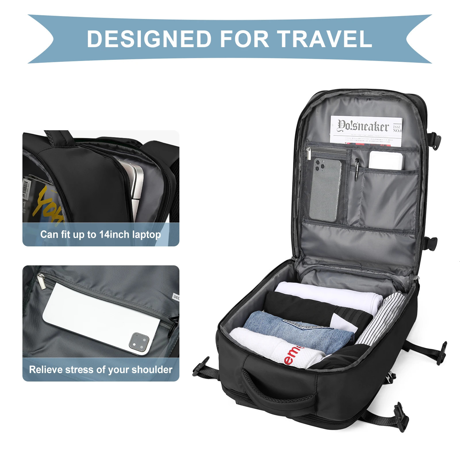 Women Backpack Travel Cabin Airplane Wizzair 40x30x20 Backpack Travel Cabin Hand Luggage Handbag Mens Backpack Notebook Backpack 251103