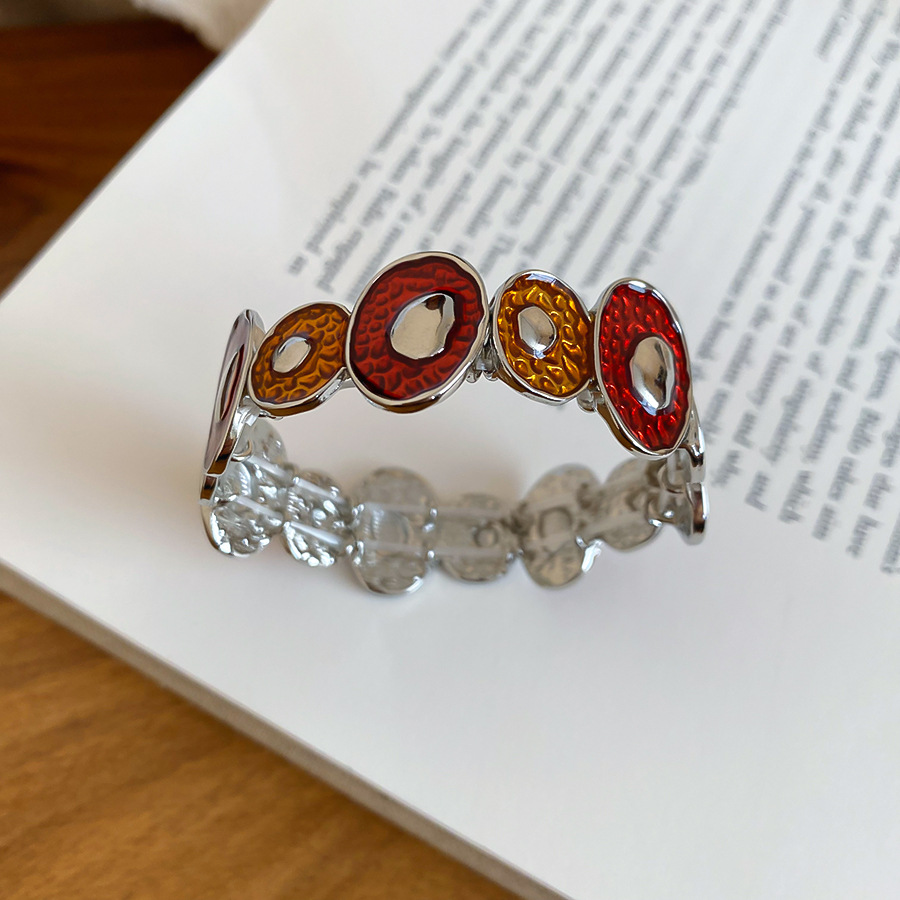Oil Drop Irregular Patchwork Elastic Simple Fashionable Elegant Versatile Bracelet Light Luxury High-end Feel Wholesale - view 7