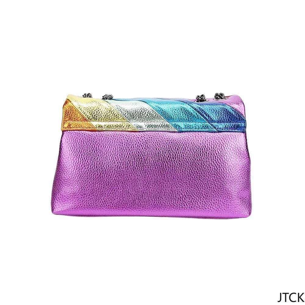 2025 New Light Women's Handbag Rainbow Color Splicing Colorful Crossbody Bag Bags For Women