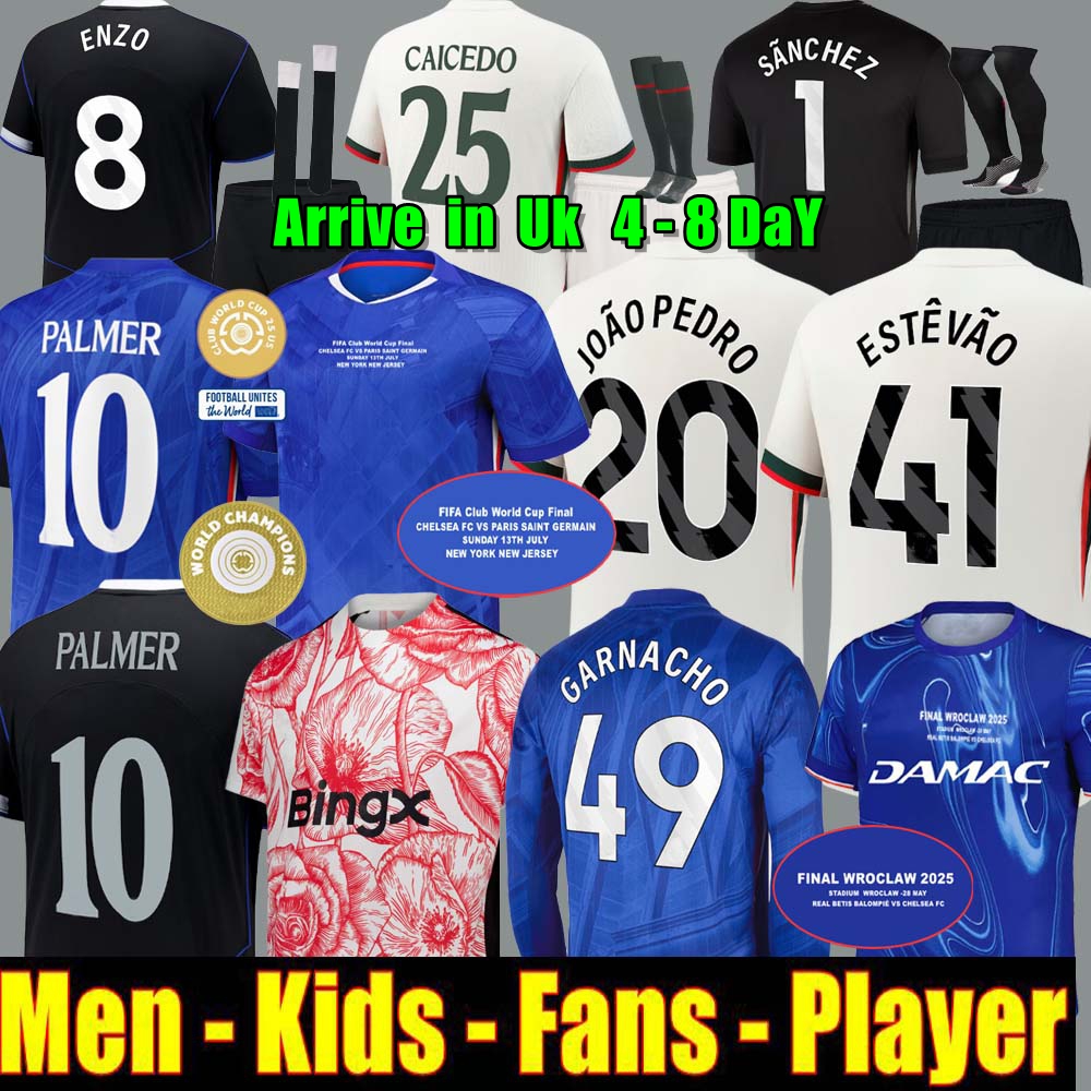 ENZO NETO DELAP 25 26 PALMER soccer jersey LAVIA Fernandez JAMES football shirt men kids sets 2025 Garnacho JOAO PEDRO HATO Garnacho ESTEVAO shirt