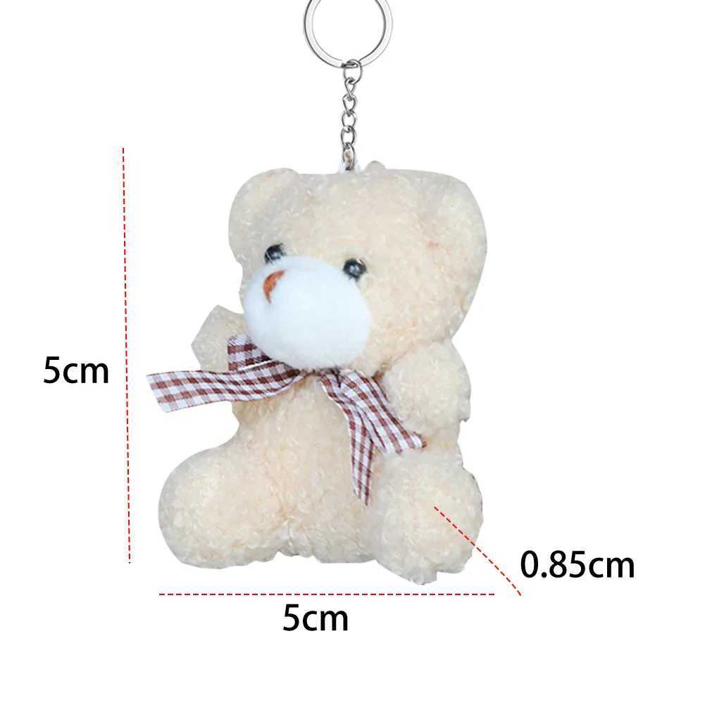 Plush Bear Dolls KeyChain Women Girls Bag Pendant Cute Car Keyring Cartoon Plush Bag Keychain Children Birthday Party Gifts C251104