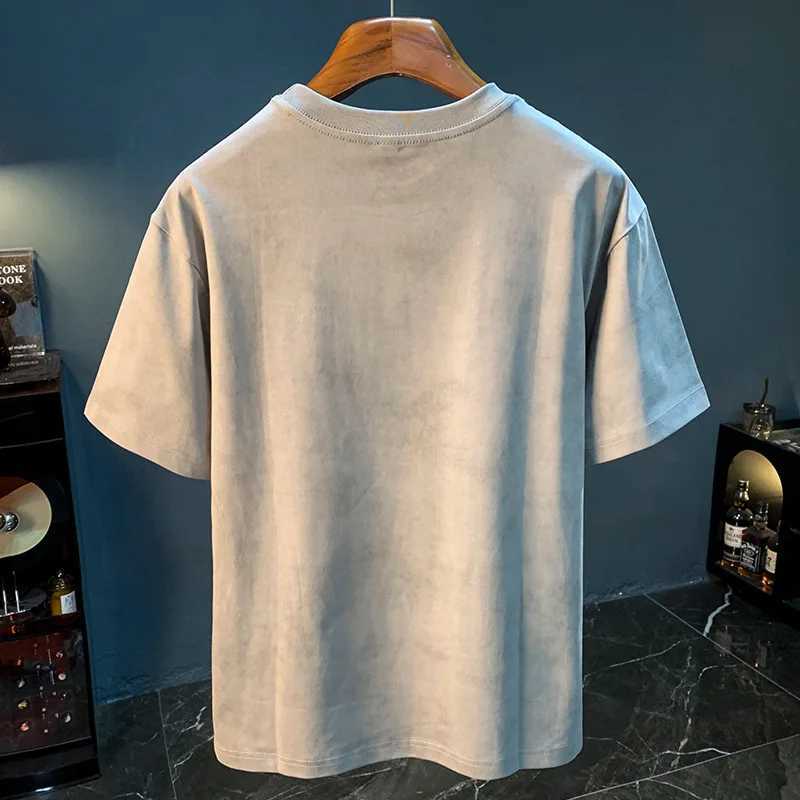 2025 new summer thin short sleeved T-shirt mens retro fashion casual trend brand round neck loose top W250403