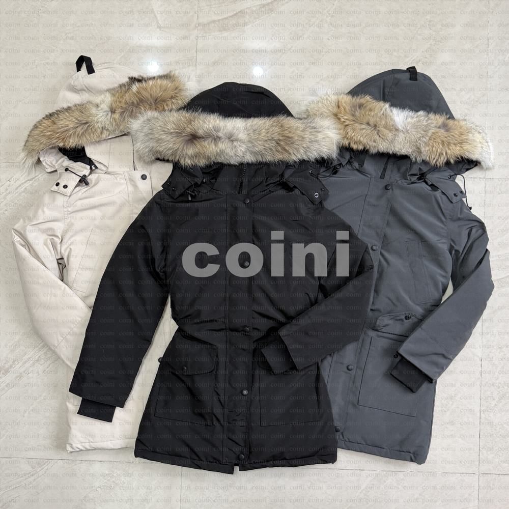 Women's Parkas Designer canada Down Jacket Brand goosejackets womens Long Coat Fur Collar Pull rope Puffer Jacket doudoune Winter Large Clothing