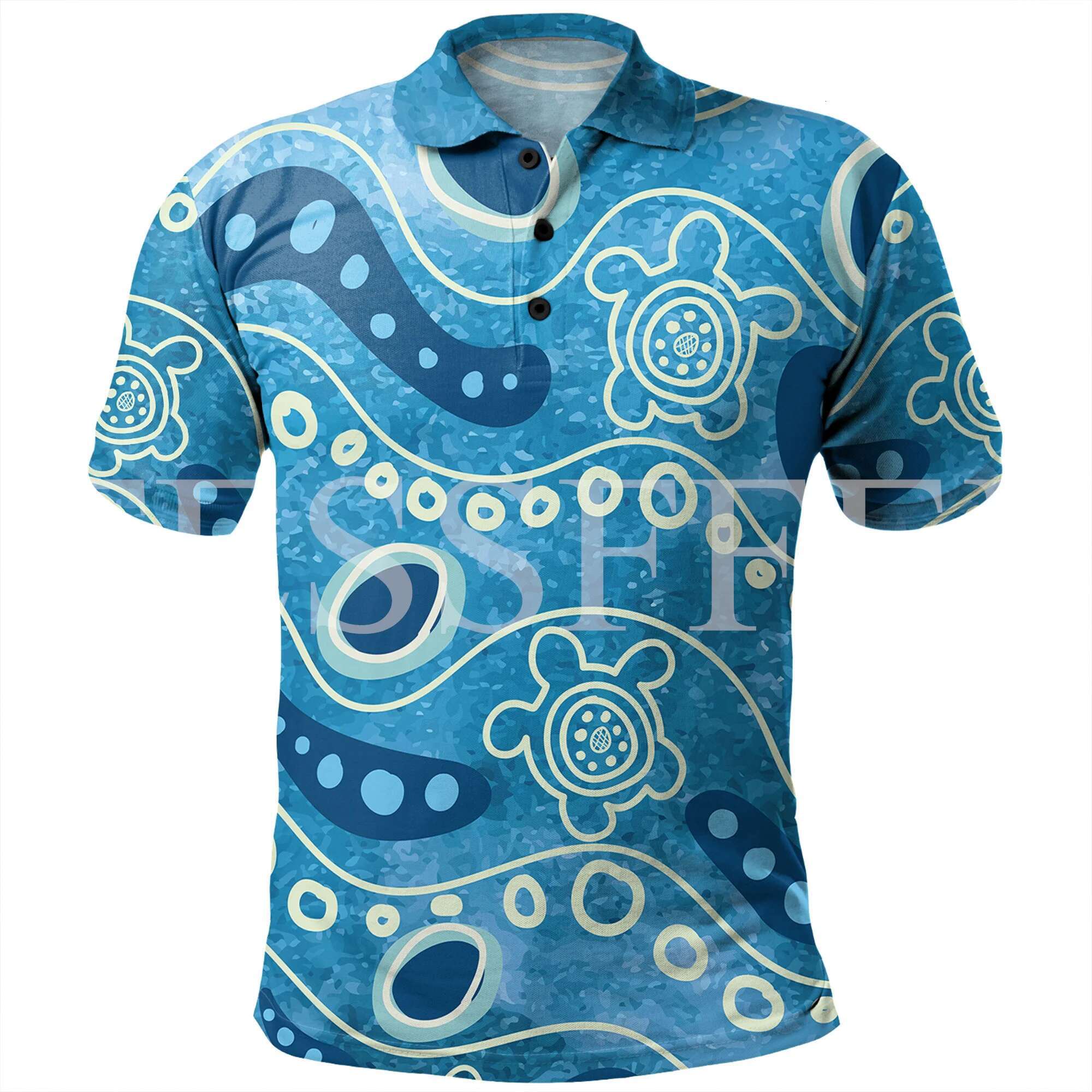 Custom Name Indigenous Australia Aborigine Culture Tattoo Retro 3DPrint Summer Funny Polo Shirts Haruku Casual Short Sleeves X