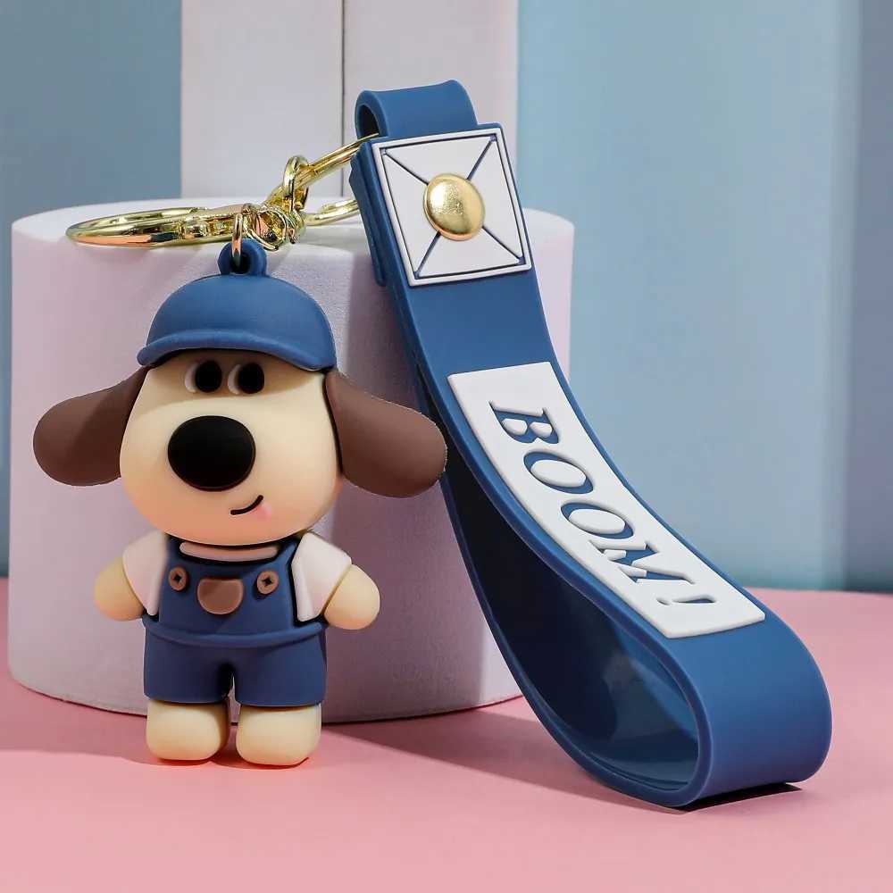 Creative Cute Cartoon dog Keychain Anime Animal Bag Keyring Animal Car Phone Pendent Cute Doll Keychain Mothers Day GiftW251103