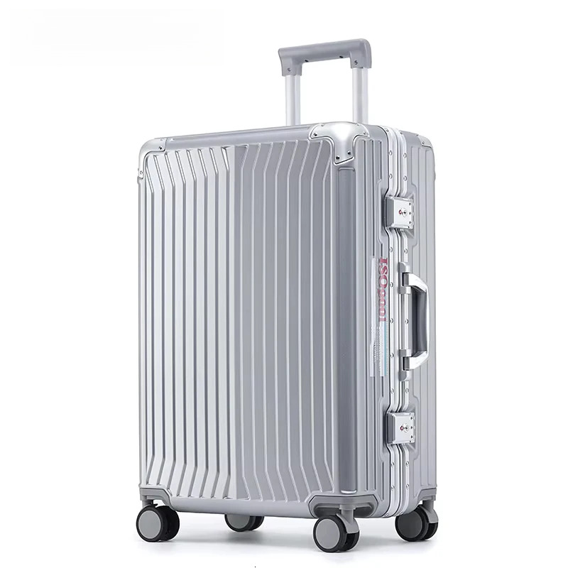 Luggage Aluminum frame boarding case 20/22/24/26/28 inch high capacity trolley case with universal wheels
