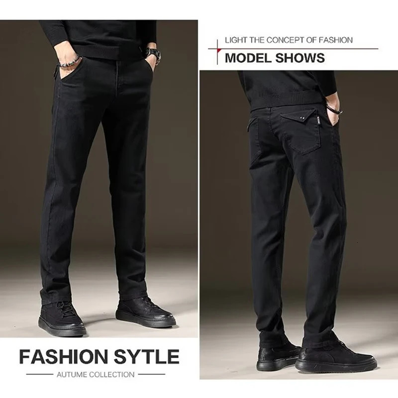 Mens plush thick winter snow warm pants Trouser daily stretch straight leg casual green 250403