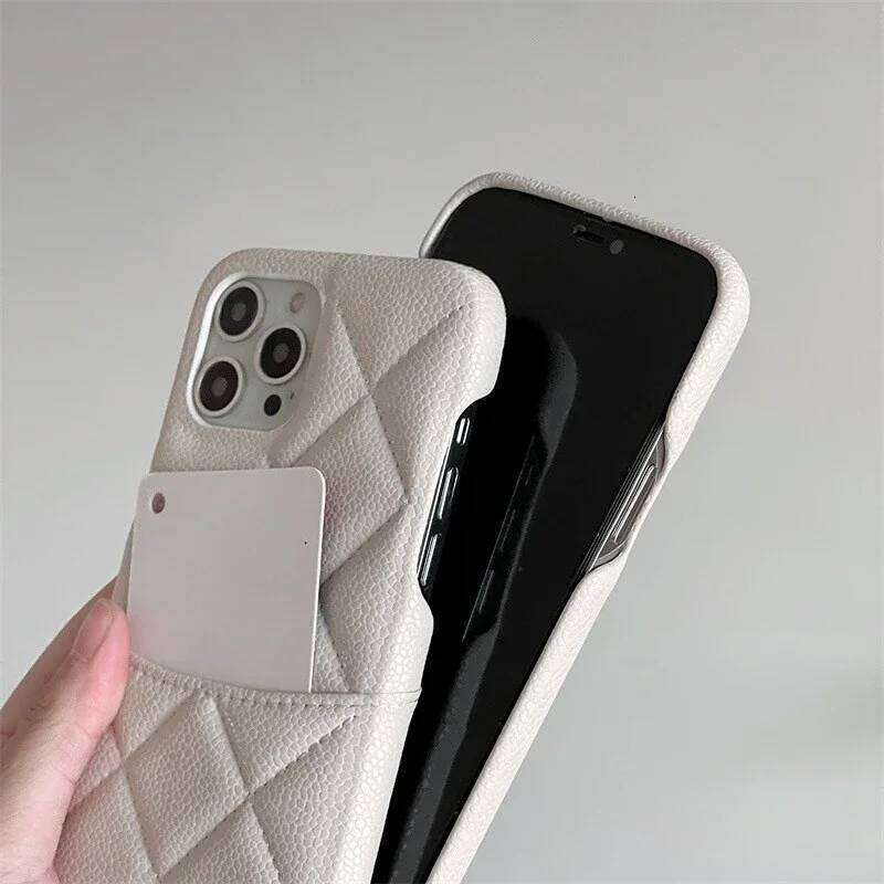 Crossbody Lanyard Wallet Phone Case For Iphone 15 14 13 12 16 Pro Max 11 Card Holder Necklace Chain Geometric Leather Iphone 17 Pro Case Designer Phon