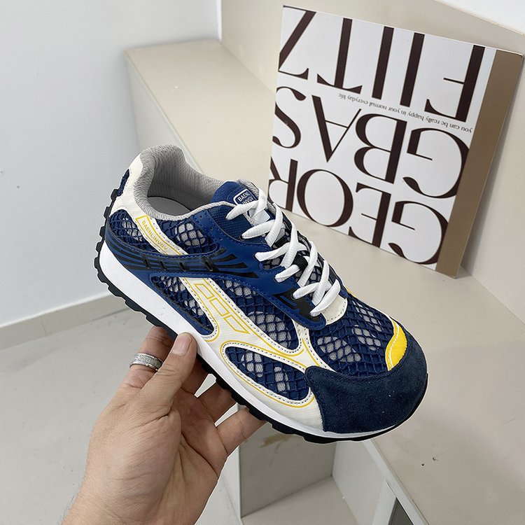 Women's Mesh Silver Chunky Sneakers 2025 Summer Style Internet Celebrity Thick-soled Sports Casual Shoes