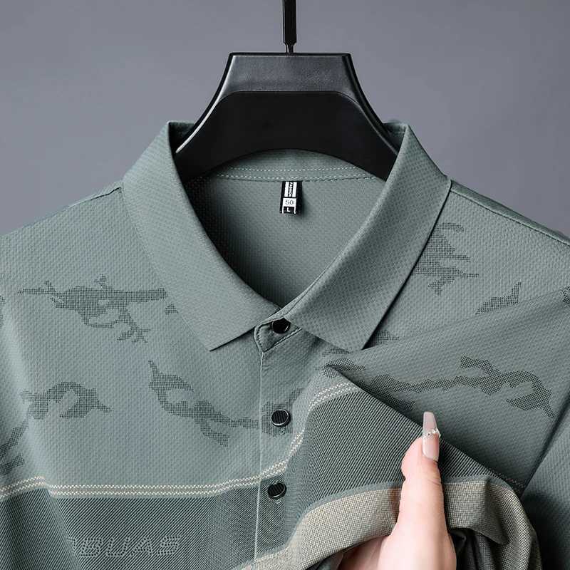 Polo shirt fashion brand high-quality casual and comfortable mens T-shirt W250403