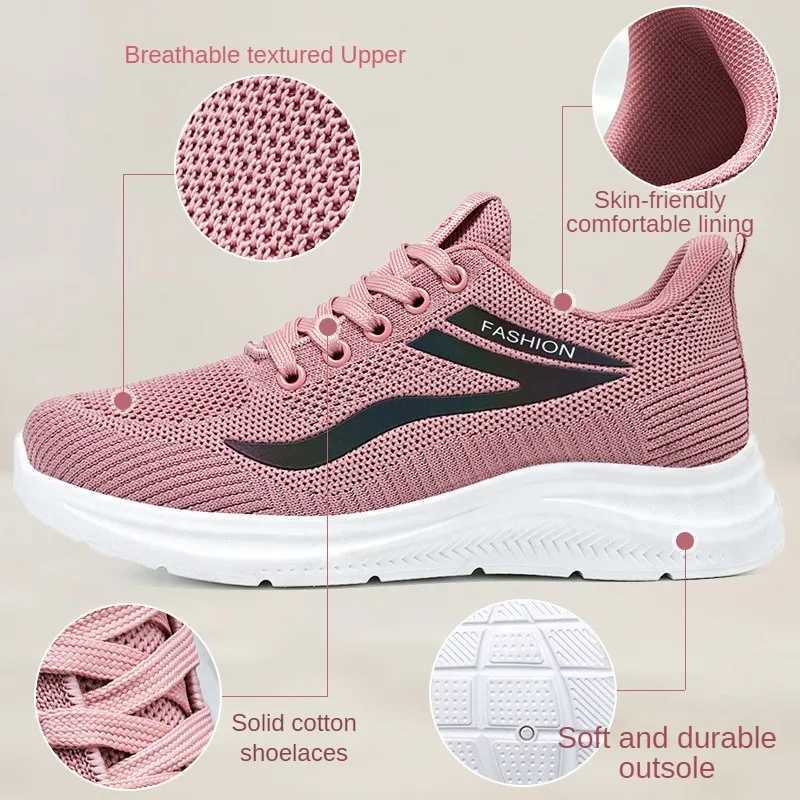 Neutral 2024 Spring New Womens Shoes Hot Selling Large Soft soled Casual Womens Shoes Z250403