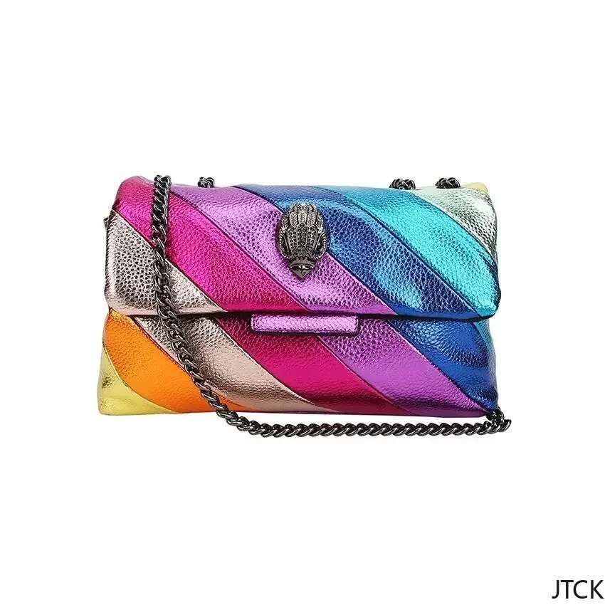 2025 New Light Women's Handbag Rainbow Color Splicing Colorful Crossbody Bag Bags For Women