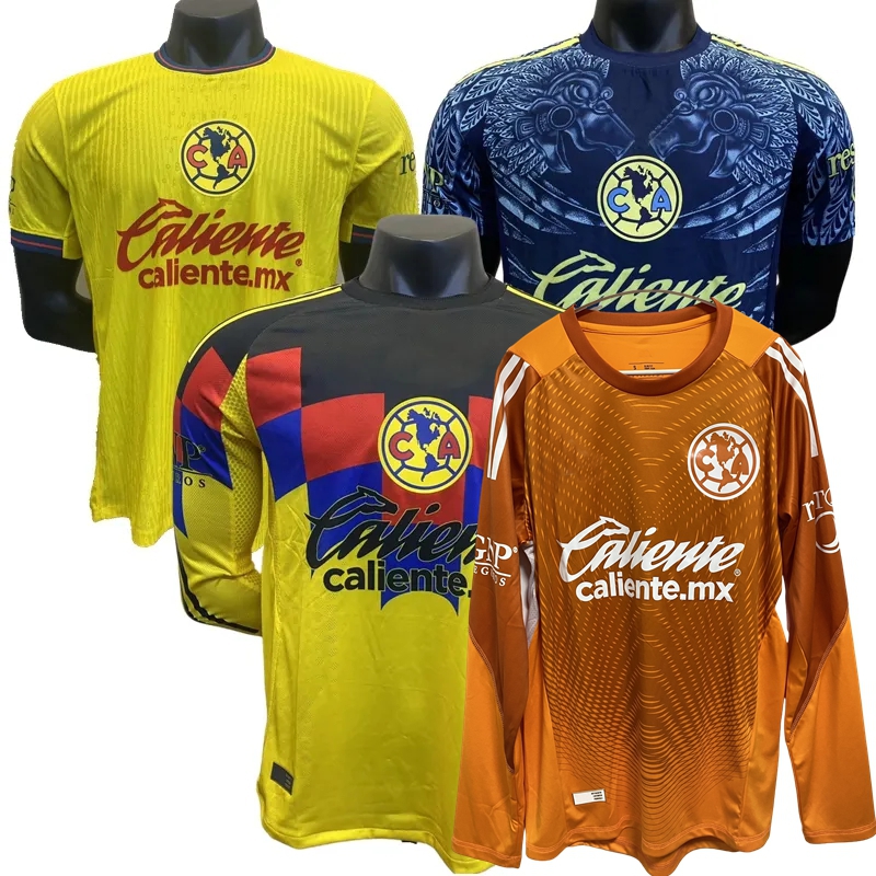 Club America Soccer Jerseys Player version 2024 2025 2026 K.ALVAREZ B. RODRIGUEZ D.VALDES G.OCHOA FIDALGO M.LAYUN A.ZENDEJAS MAXI L.MALAGON 25 26 football tight shirt