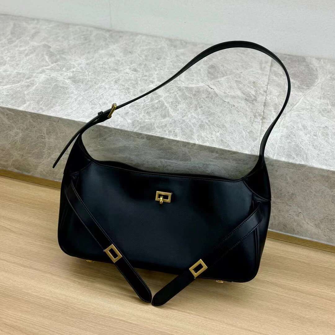 Genuine Leather Underarm 2025 New Niche Design Large Capacity Crossbody Tote Fashion Women Cowhide Handbag Shoulder Bag