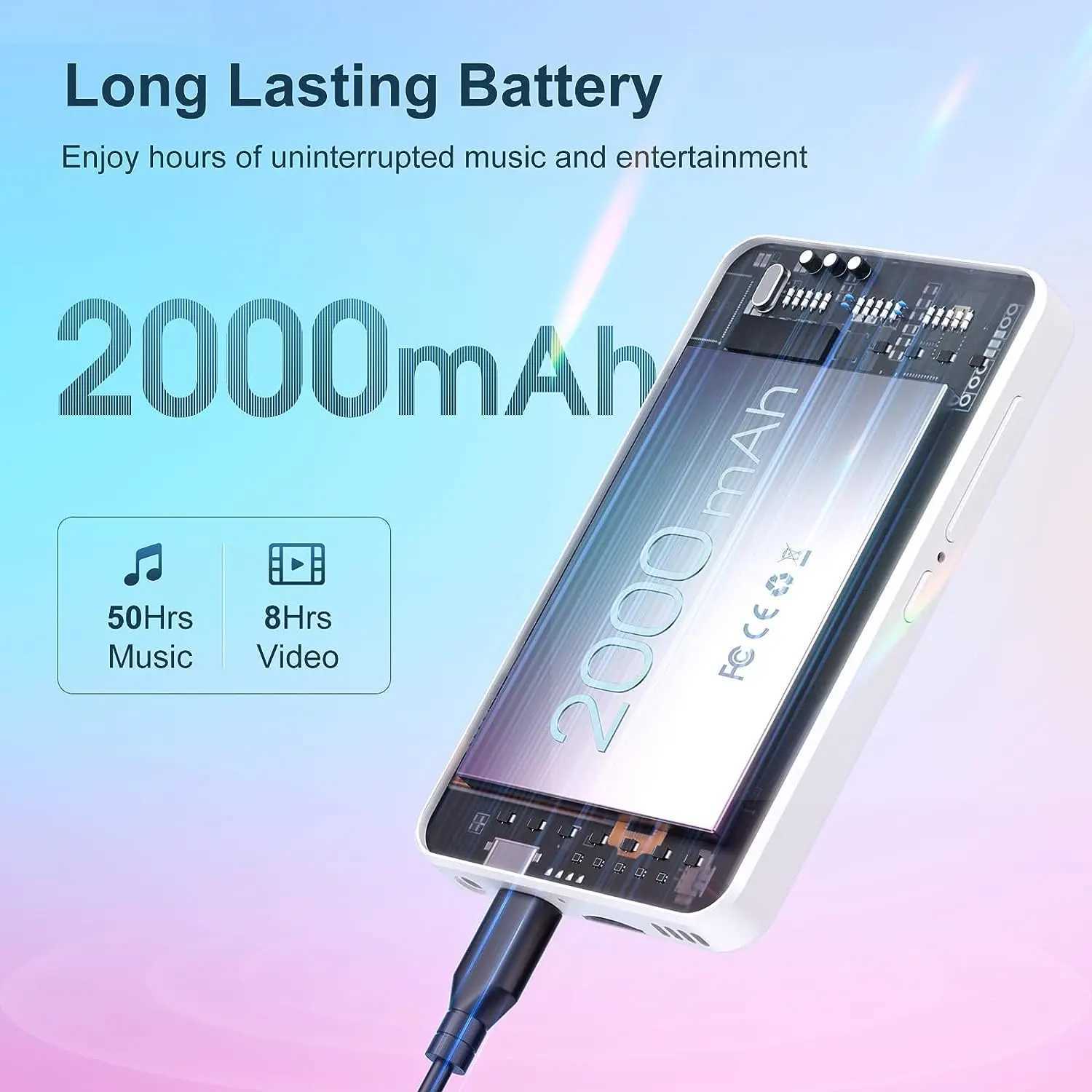 MECHEN MP3 player Android 9.0 with and WiFi MP3 MP4 player with Spotify Audible Pandora up to 512 GB (white) Z250403